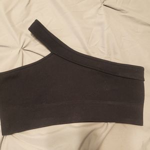 One shoulder sports bra top